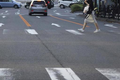 Woman crossing Woman crossing