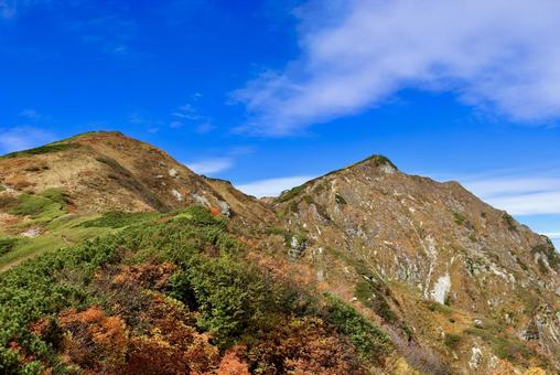 北アルプス大日岳紅葉登山 北アルプス大日岳紅葉登山の写真