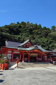 島根県-太鼓谷稲成神社-本殿・拝殿 太鼓谷稲成神社,神社,本殿の写真素材