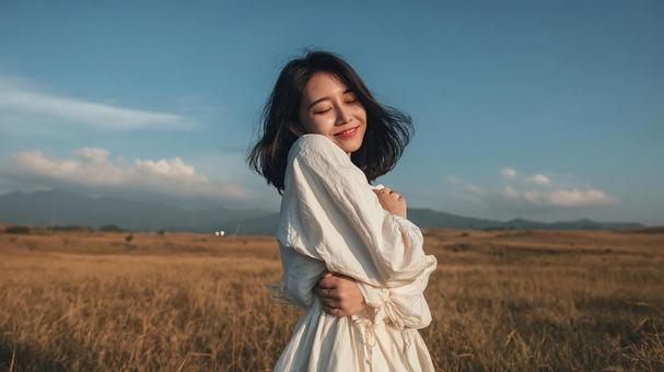 自由で幸福なイメージのポートレート 自由で幸福なイメージのポートレートの写真