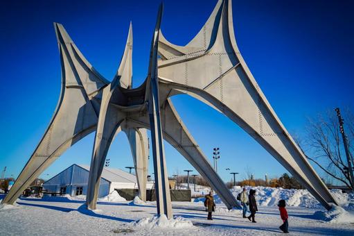 モントリオールの巨大彫刻 モントリオール,カナダ,彫刻の写真素材