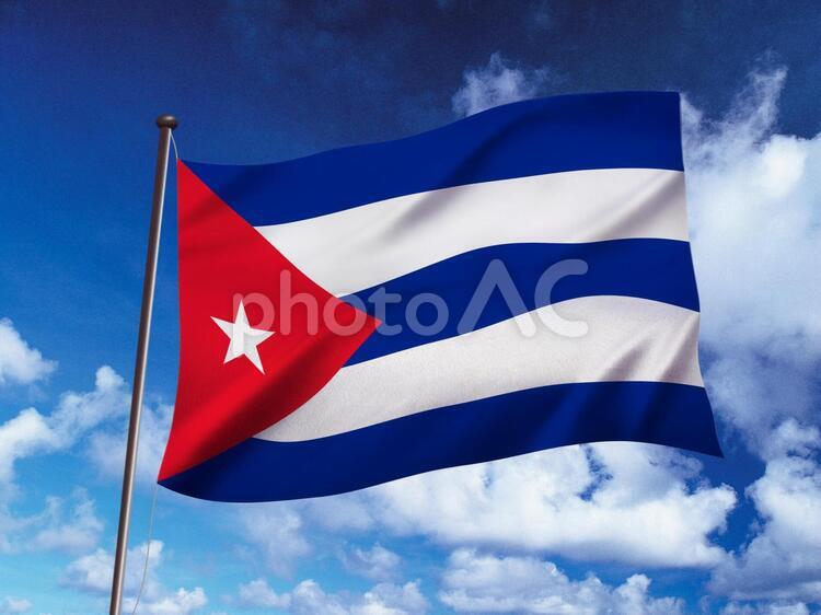 キューバの国旗イメージ キューバ,国旗,シンボルの写真素材