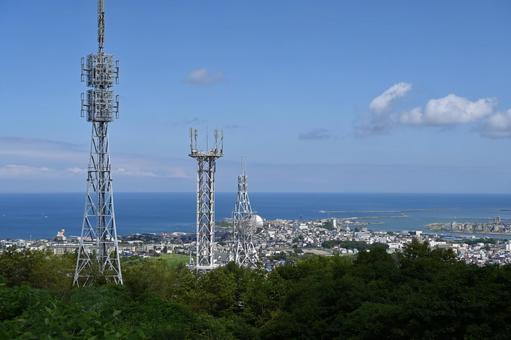 樽味山から望む留萌市内 樽味山から望む留萌市内の写真