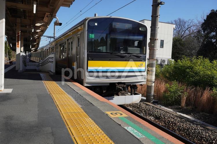 鶴見線旧型車両 電車,線路,鶴見線の写真素材