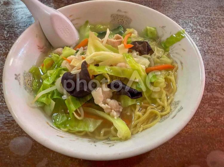 手作り感溢れるタンメン ラーメン,手作り,野菜の写真素材
