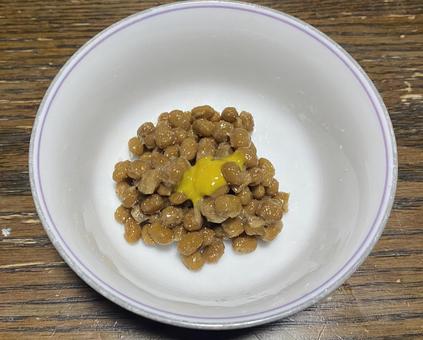 納豆 小粒 カラシ 納豆 小粒 カラシ 納豆,小粒納豆,カラシの写真素材