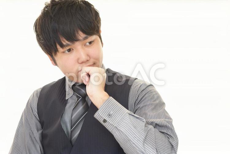 落ち込む男性 ビジネスマン,男性,会社員の写真素材