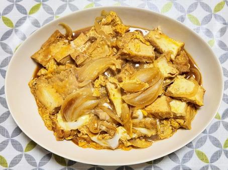 Photo, deep-fried tofu, egyptians, onion, 