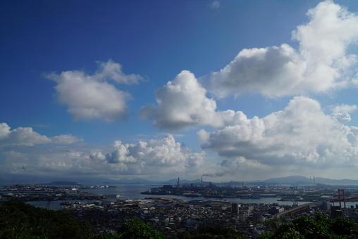 晴れた日の街並み 晴れた日の街並み 街の風景,福岡県,北九州市の写真素材
