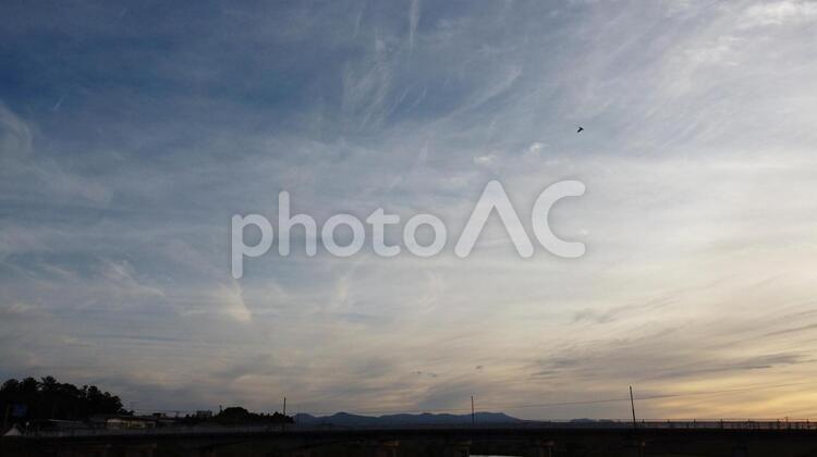 空撮　夕焼け ドローン,空撮,景色の写真素材
