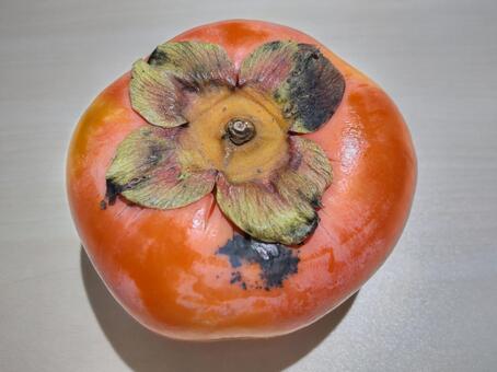 ブルームありの次郎柿（じろうがき） 次郎柿,柿,橙色の写真素材