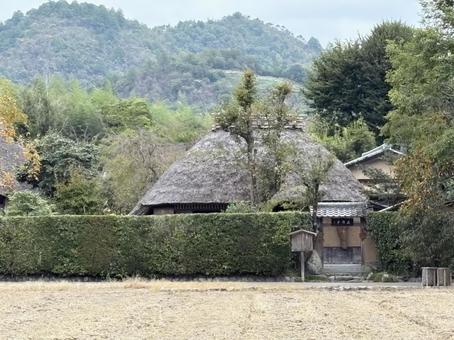 落柿舎〜嵯峨野〜 秋,京都,落柿舎の写真素材
