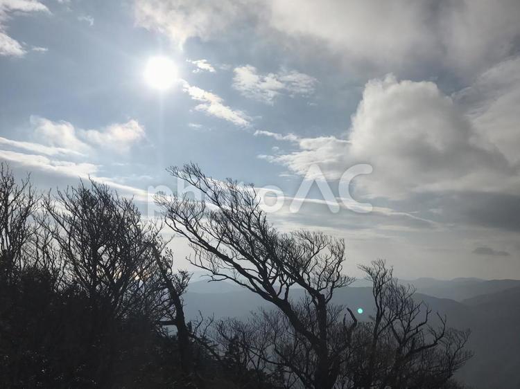 篠山頂上からの景色③ 篠山,高知県,愛媛県の写真素材