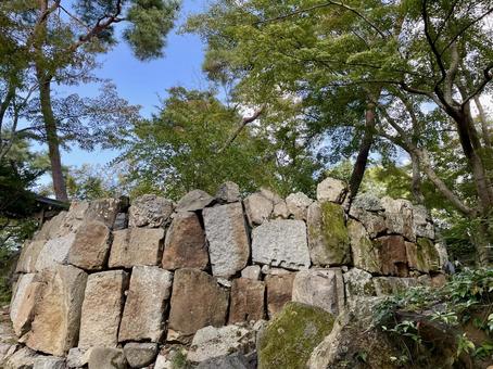 京都　丹波亀山城址 丹波亀山城址,城跡,石積みの写真素材