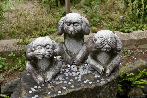 Photo, seeing monkey listening monkey saying monkey, the analects, a commandment, 