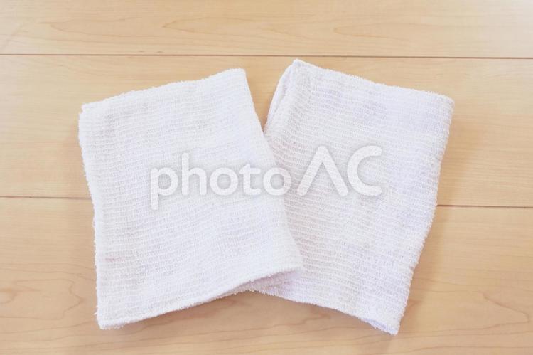 新しい雑巾２枚➁ 掃除道具,清掃,清掃アイテムの写真素材
