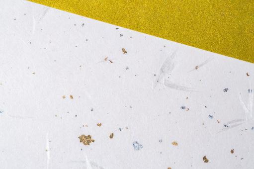 金銀の箔が散る和紙と色紙の抽象背景 和紙,紙,色紙の写真素材