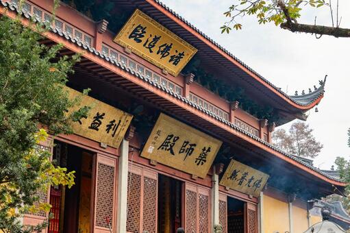 杭州・霊隠寺 霊隠寺,杭州,中国の写真素材