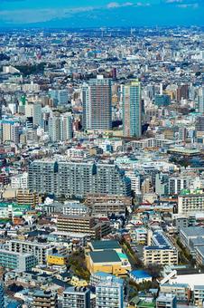 Photo, skyscraper, residential area, tokyo, 