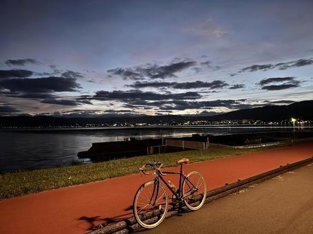 サイクリング サイクリング サイクリング,自転車,散歩の写真素材