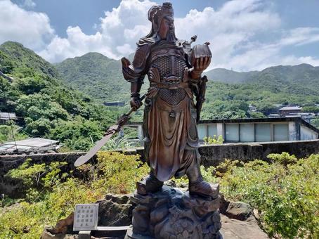 金瓜石 勧済堂 関聖帝君像 金瓜石 勧済堂 関聖帝君像 金瓜石,勧済堂,台湾の写真素材