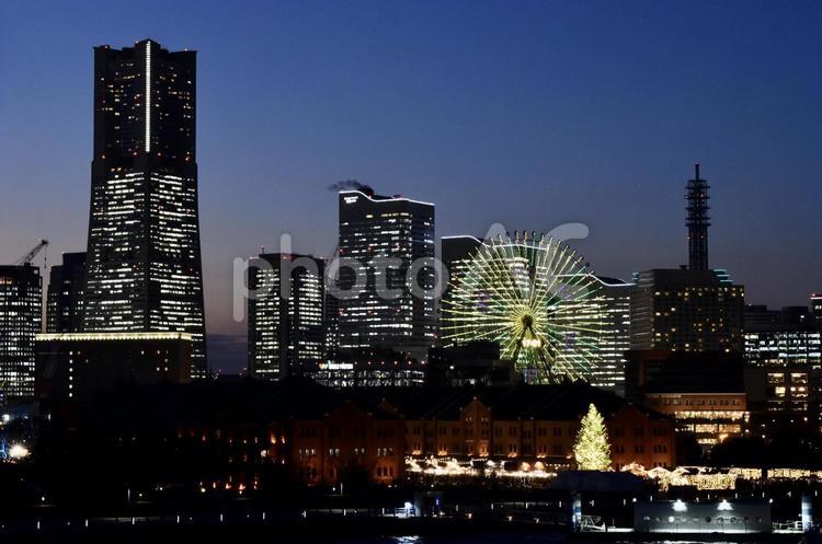みなとみらい　夜景 みなとみらい,横浜,神奈川の写真素材