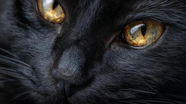 吸い込まれるような黒猫の瞳 吸い込まれるような黒猫の瞳の写真