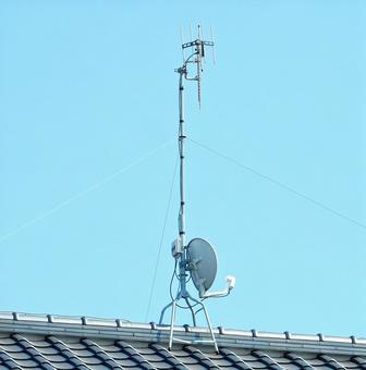 【風景写真】テレビ受信アンテナ アンテナ,テレビ,受信の写真素材