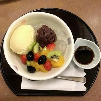 あんみつ カフェ,あんみつ,餡蜜の写真素材