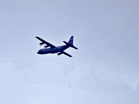 自衛隊輸送機　ハーキュリーズ2 輸送機,自衛隊,cー130の写真素材