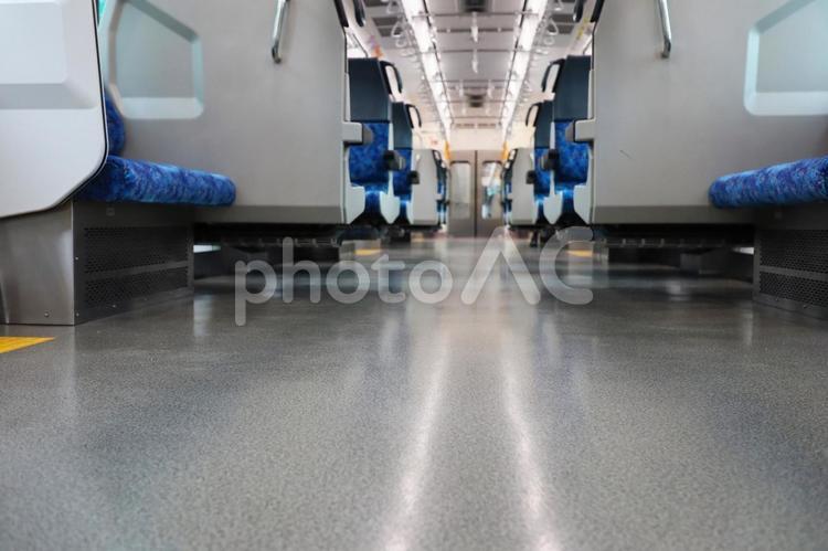 電車の車内　その3 旅路,旅,電車の写真素材