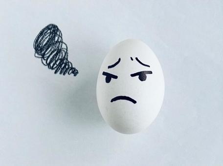 もやもや 感情,玉子,卵の写真素材