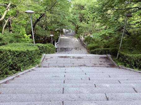 マイナスイオンたっぷりな錦江山公園の階段 錦江山公園,屋外,丹東の写真素材
