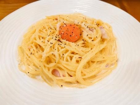 カルボナーラ カルボナーラ カルボナーラ,スパゲッティ,パスタの写真素材