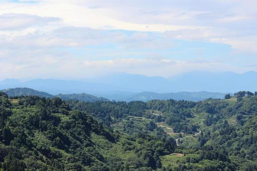 山並みと空 山並みと空の写真