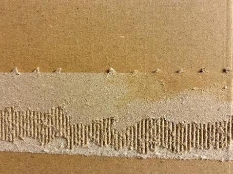 ちぎれた段ボールの断面 段ボール,ダンボール,ちぎれたの写真素材