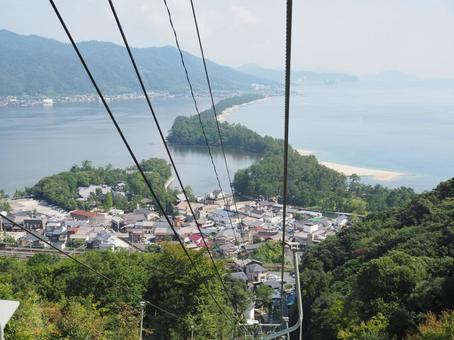天橋立リフトからの眺め 京都,天橋立,リフトの写真素材