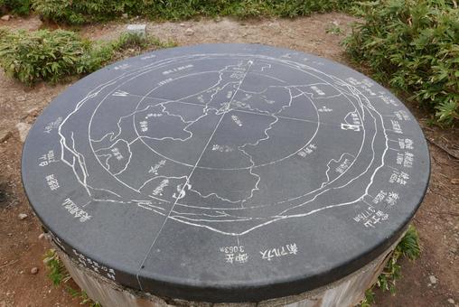 金剛堂山の山座同定盤 金剛堂山,山頂,山座同定盤の写真素材