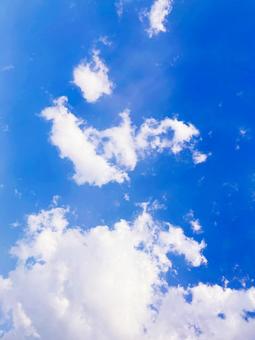 夏空 夏空 夏空,雲,白の写真素材