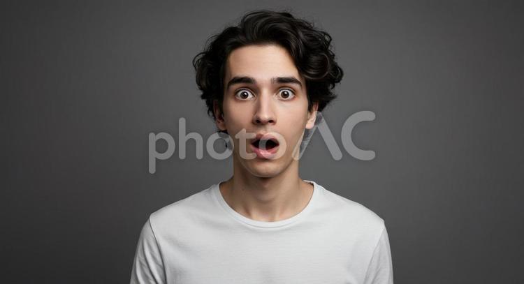驚く男性　Shocked man 驚く,ショック,男性の写真素材
