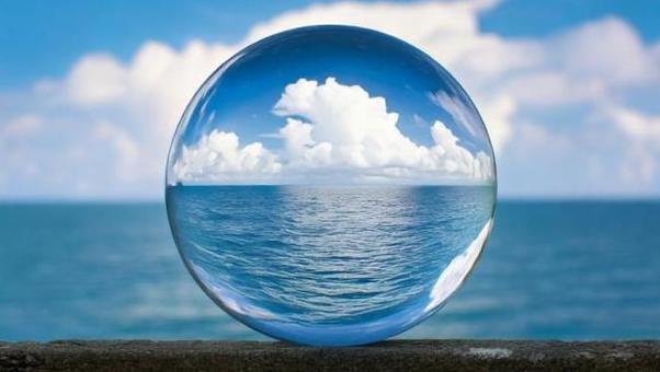 ガラスダムの中の海と空 ガラスダムの中の海と空の写真