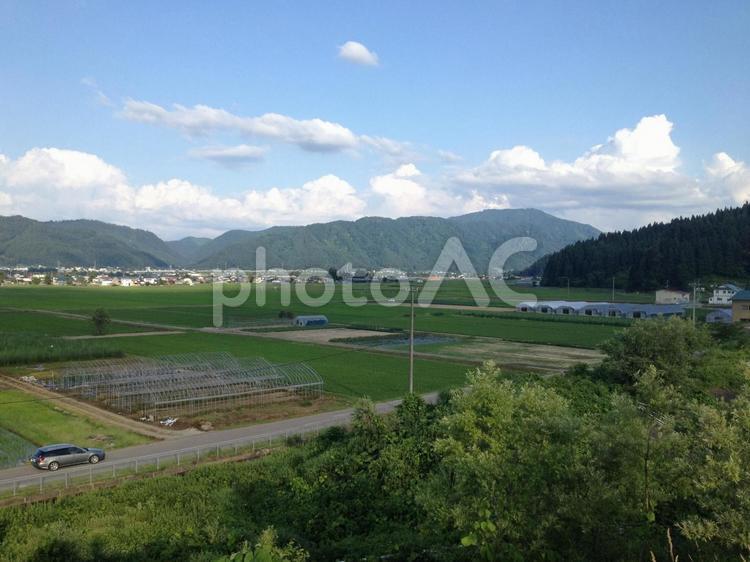 田園風景 風景,田園,田んぼの写真素材