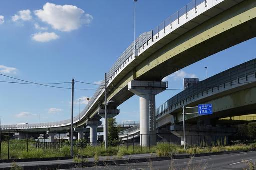 久喜白岡ジャンクション 久喜白岡ジャンクション 東北自動車道,東北道,圏央道の写真素材