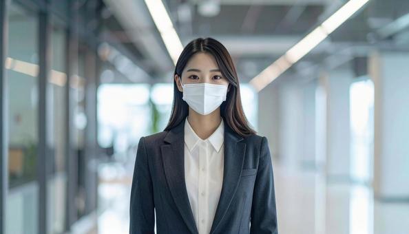 マスクをつける人 マスクをつける人の写真