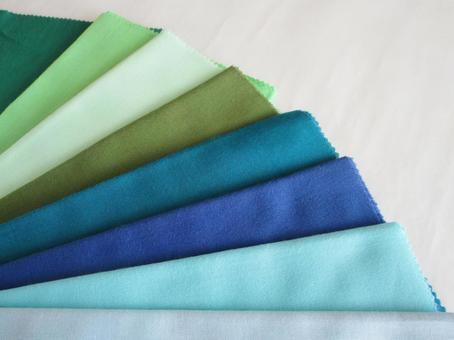 Photo, color drape, blue, green, 
