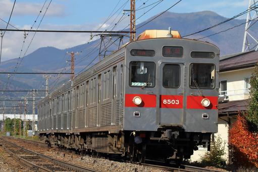 長野電鉄、8500系、T-3編成 長野電鉄,長電,8500系の写真素材