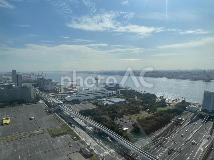お台場のホテルからの景色 景色,風景,お台場の写真素材