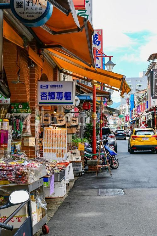台湾・台北の街並み（迪化街） 台湾,台北,迪化街の写真素材