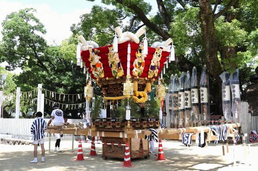 Photo, ishikiri tsurugiya shrine, ishikiri shrine, summer festival, 