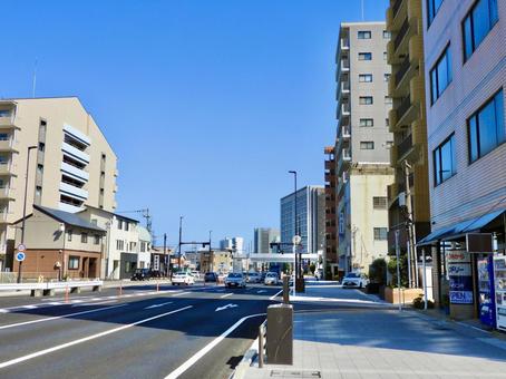 浜松市元浜町の六間道路 六間道路,元浜町,浜松市の写真素材